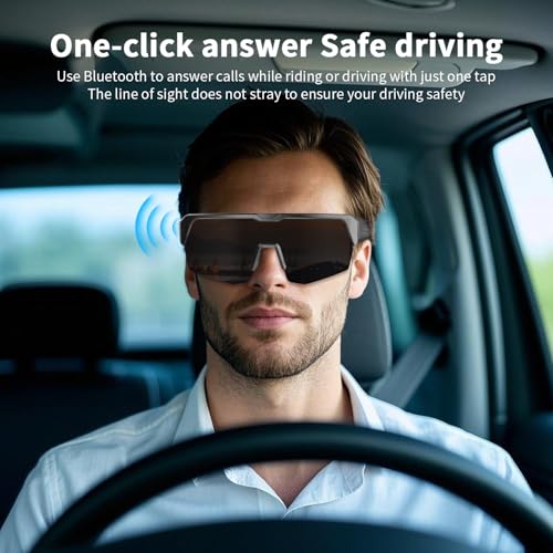 Image of Cycling Smart Glasses with Open-Ear Bluetooth Audio Sunglasses | Polarized UV Protection Sunglasses, HD Open-Ear Speakers, Built-In Mic, Voice Assistant for Cycling, Running and Outdoor
