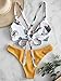 ZAFUL Conjunto de Bikini con Relleno Push Up Triangular Busto Ajustable con...