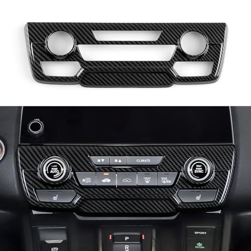 Image of Air Conditioning Knob Climate Control Panel Decal for Honda CR-V 2017-2022 Accessories CRV ABS Carbon Fiber Stickers for EX EX-L Touring (Not for LX)