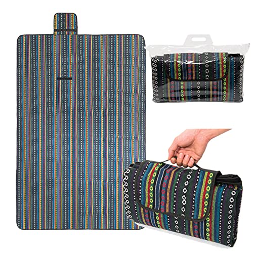 Picnic Playa Al Aire Libre Camping Impermeable Arena Libre Al Aire Libre Arena Playa Ligero Parque Manta (59" 79") en Cover