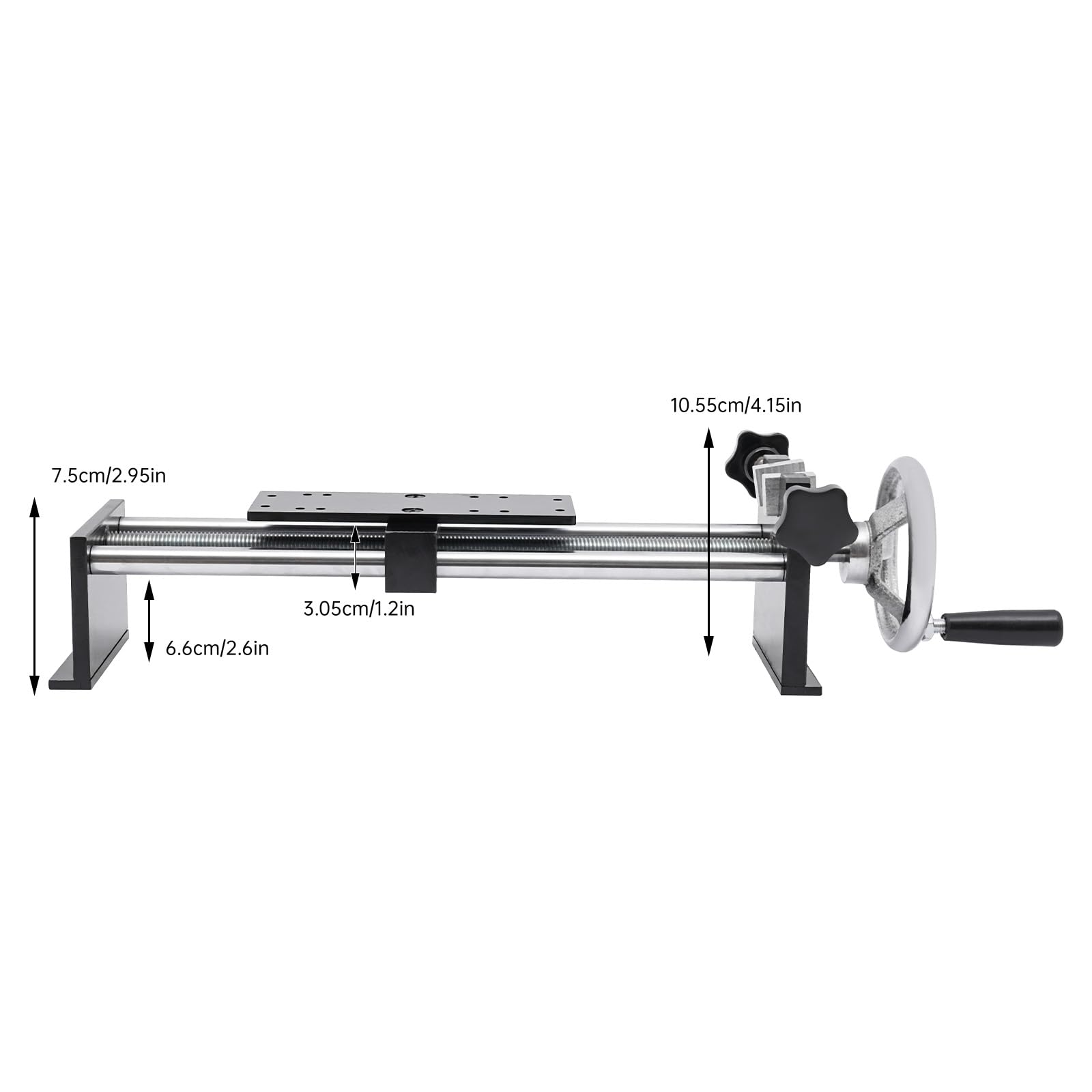 500N/50kg Black Hand-wheel Operated Force Gauge Stand Push Pull Force Test Stand,Force Gauge Stand Manual Force Test Stand Push Pull Gauge, Hand Wheel Operated