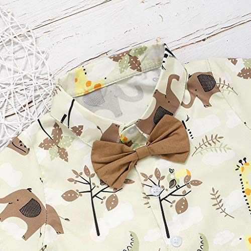 Terno para meninos e crianças com estampa de dinossauro, shorts de desenho animal, camiseta para beb