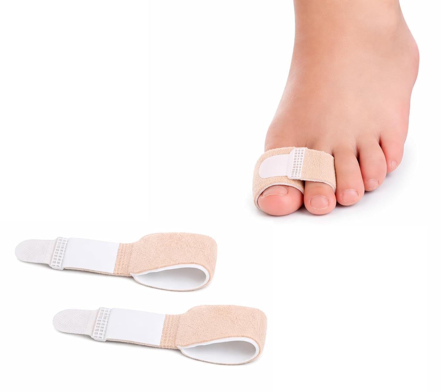 Toe Thumb Straightener Soft and Comfortable Toe Separator for Women Leg Finger Support Band for Crooked Toes and Hammer Toes (2PCS)-image-16