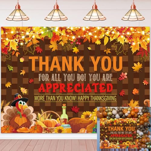 Toile de fond Happy Thanksgiving 1,8x1,2m pour masquer un mur vide en fête