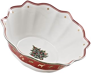 Villeroy & Boch 14-8585-3160 Fuente Toy's Delight, para Navidad, 32 cm, en Festivo Embalaje de Regalo, Porcelana, Rojo, Gr...