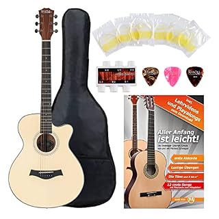 Rocktile WSC-101C NT Guitare acoustique folk, Concert Set d’apprentissage - Les Beatles, Paul McCartney, John Lennon, RIngo Starr, George Harrison