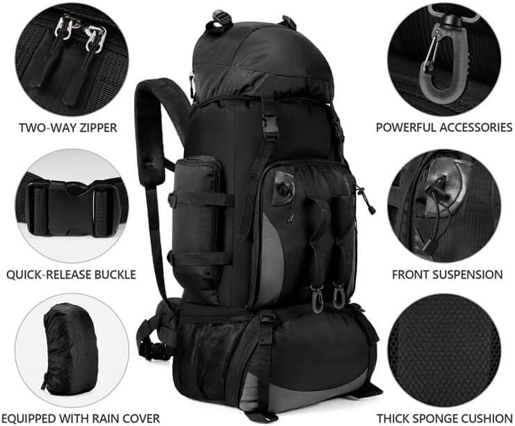 90L Waterproof Hiking Camping Backpack Trekking Bag Rucksack Large Capacity Travel Outdoor Sports Bags