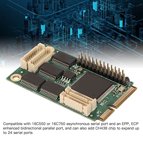Tarjeta de expansión serie PCIE CH384L 4S DB9 RS232 con cables y biseles 2