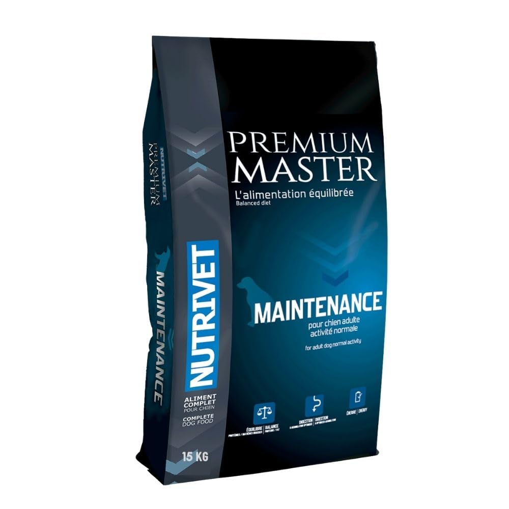 NUTRIVET - Premium Master Maintenance - Hundefutter für Erwachsene mit normaler Aktivität - Huhn & Reis - 15 kg
