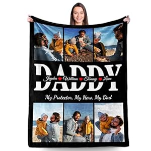 Customized Gifts for Fathers Day from Son Daughter Personalized Fathers Day Birthday Gifts for Dad from Wife Kids Custom Photo Blanket Anniversary Valentines Day Unique Gifts for Dad Papa Men Customized Gifts for Fathers Day from Son Daughter Personalized Fathers Day Birthday Gifts for Dad from Wife Kids Custom Photo Blanket Anniversary Valentines Day Unique Gifts for Dad Papa Men