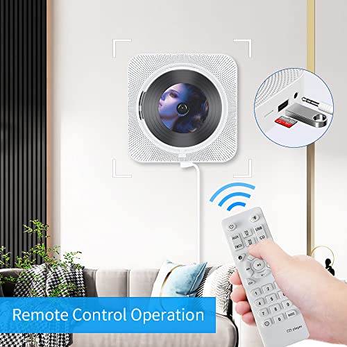 Portable Cd Player With Bluetooth, Micocious Desktop Cd Player For Home Cd Music Players With Remote Control,Timer,Built-In Dual Speakers With Led Display Home Audio Boombox Fm Radio #TOP4