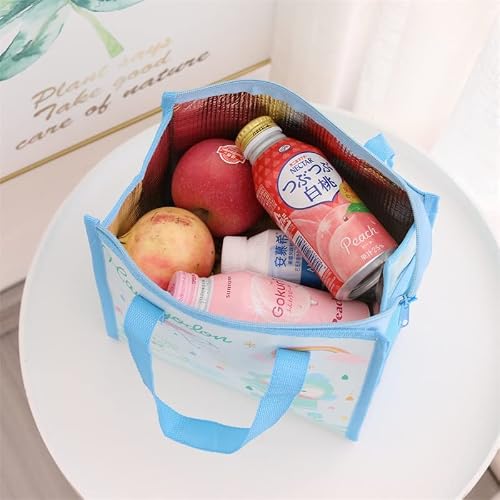 Eiodlulu Cartoon Bag Box Cute Anime Reusable Cooler Large Capacity Insulated Waterproof Tote For Picnic Work Outdoor Camping (Purple) #TOP3