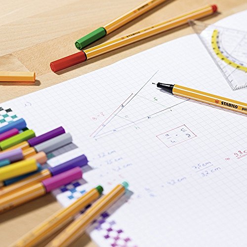 Caneta Ponta Fina – STABILO point 88 – Estojo com 40 unidades – Em 40 cores