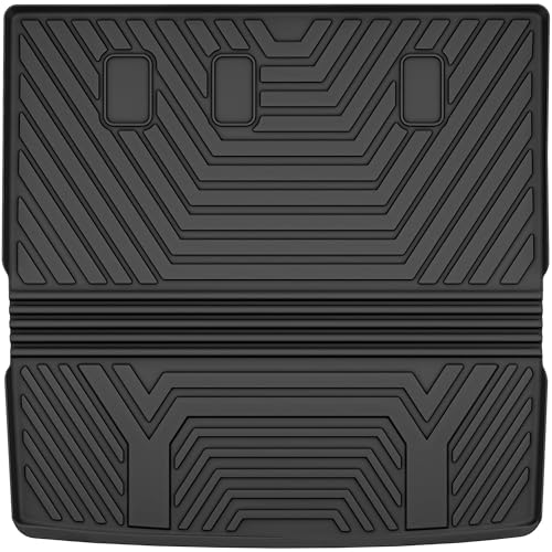YITAMOTOR Cargo Trunk Liner Compatible with 2023-2025 Honda Pilot, Cargo Mat with Backrest Mat Behind 3rd Row Back Seat Protector, All Weather Custom Fit Black Cargo Mats 2023-2025 Pilot Car