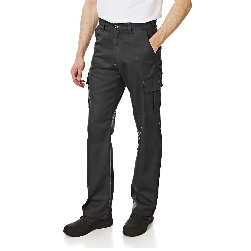 Lee Cooper Pantalon Travail Homme Cargo 245 GSM – Workwear Résistant Multi Poches Entretien Facile, Pantalon Sécurité Coupe Droite Bouton Zip