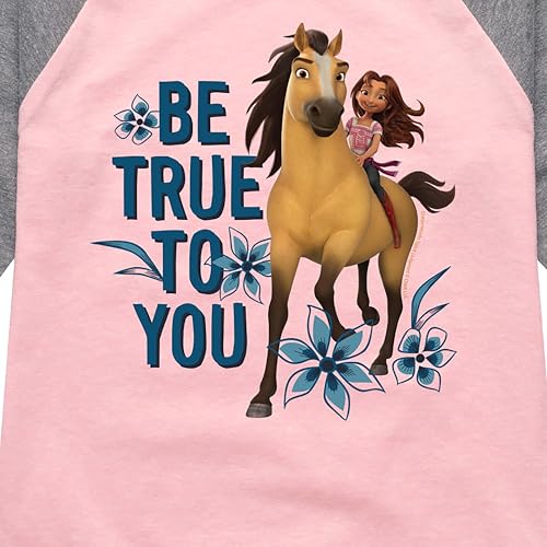 Spirit Riding Free - Be True to You - Toddler and Youth Girls Raglan Graphic T-Shirt3
