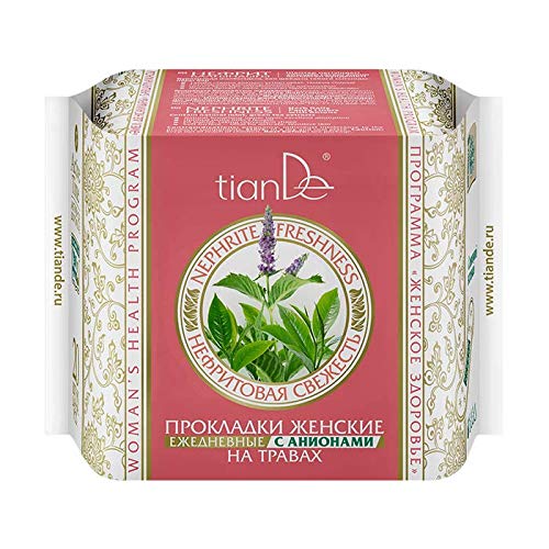 Sanitarias Herbales Femeninas"Frescura de Jade" Con Aniones, TianDe 61915, 20 Pzas, Salud Femenina: Protección Diaria Con Aniones Cover