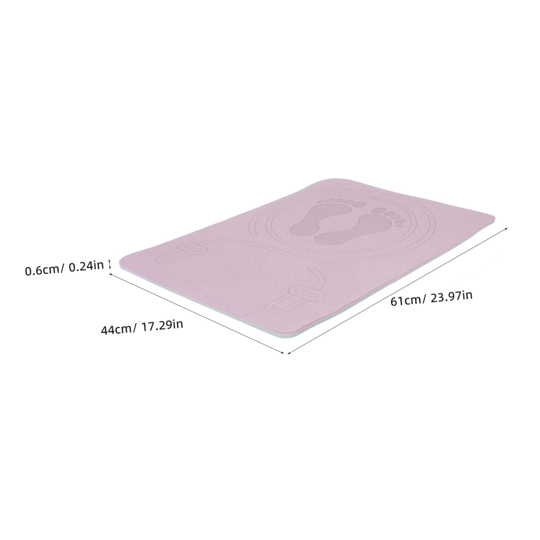 BRIGHTFUFU Skipping Mat Jump Rope Mat Jump Rope Pad Exercise Jumprope for Women Fitness Accessories Jumprope for Working Out Tpe Purple