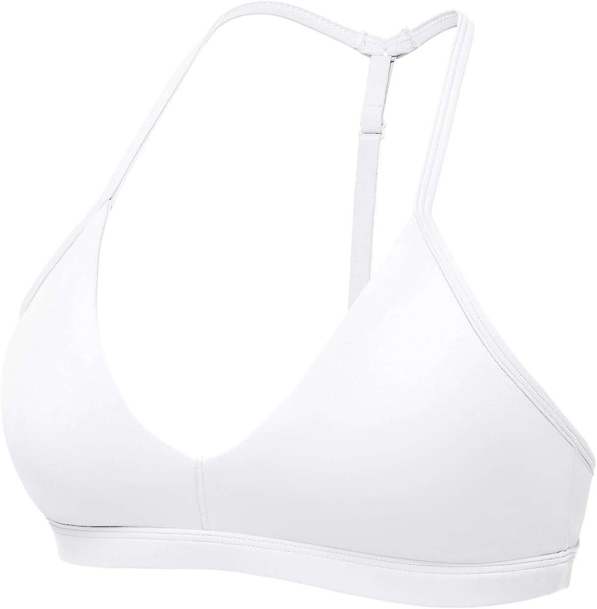 YEOREO Sports Bras for Women Strappy Padded Halter Ericie Open Back Light Impact Deep V Neck Yoga Workout Gym Tops