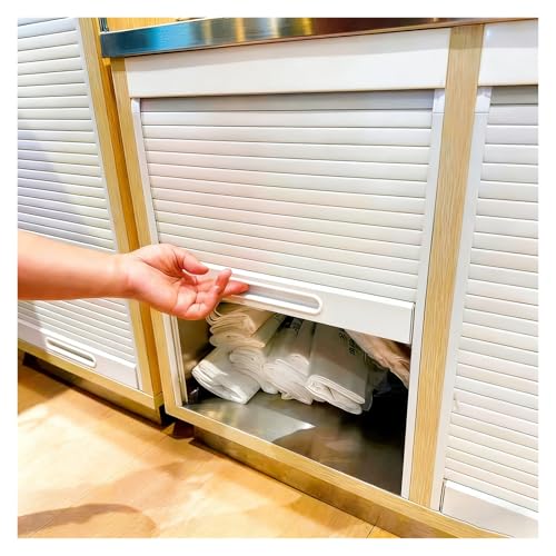 HAIXHX Puerta Plegable Kit de Puertas pequeñas de persiana Enrollable, Flexibles, retráctiles, para electrodomésticos, decoración de Garaje, enrollables, con Tirador(36x30”(91.4x76.2cm))