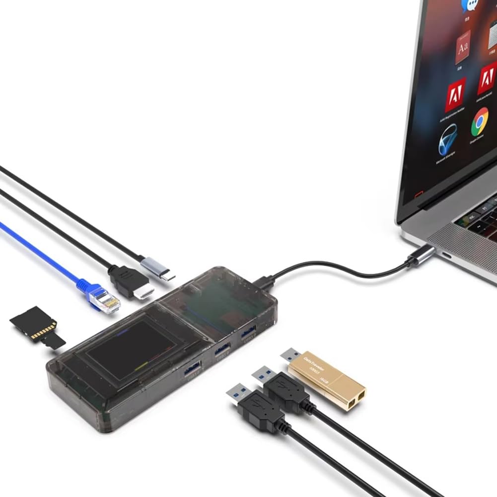 Estación de acoplamiento con consola y teclas macro para USB-C PD