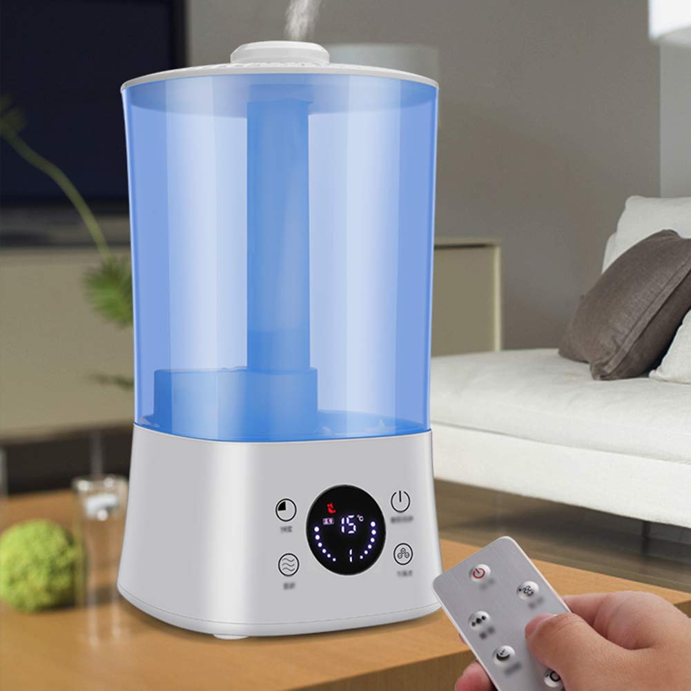 humidificador ultrasónico, Gran diámetro/Humedad Constante Inteligente/purificación de Iones Negativos/Pantalla LED/con Control Remoto/Apagado automático/sincronización
