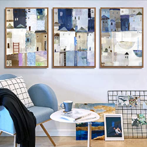 Toile peinture moderne nordique paysage abstrait impression salon