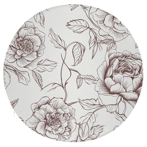 Cojín redondo floral para silla de oficina o sofá que transforma tu espacio de descanso 2