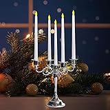 LACGO 25 cm Long LED Flameless Taper Candle Battery Operated Flickering Taper Candle Electric Long Candle Stick for Home, Restaurant, Wedding, Display Stand Ornaments Decor(Pack of 6) - Image 2