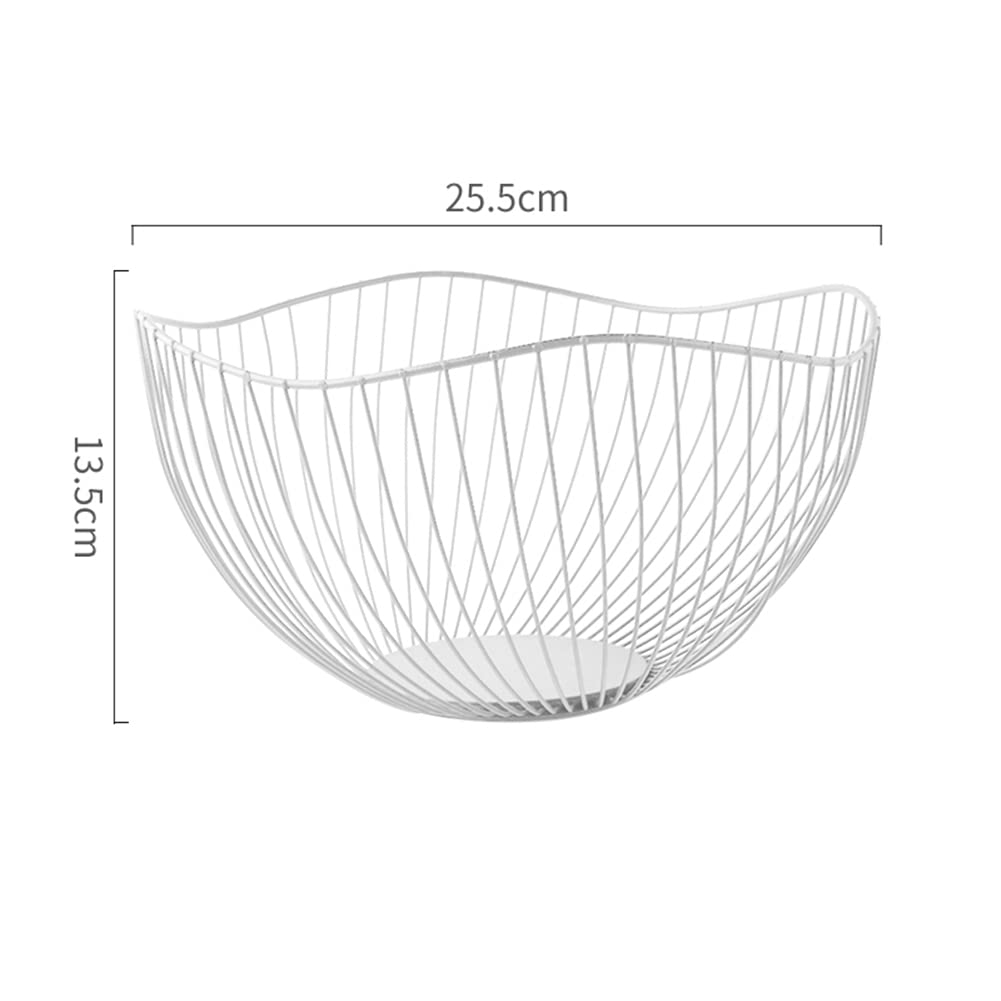NORHOR Obstkorb Aus Edelstahldraht – Modernes Design, 25,5 Cm Durchmesser Oben – Vielseitig Für Obst, Gemüse, Brot & Eier – Atmungsaktiv & Stabil Für Küchentheke & Speisekammer