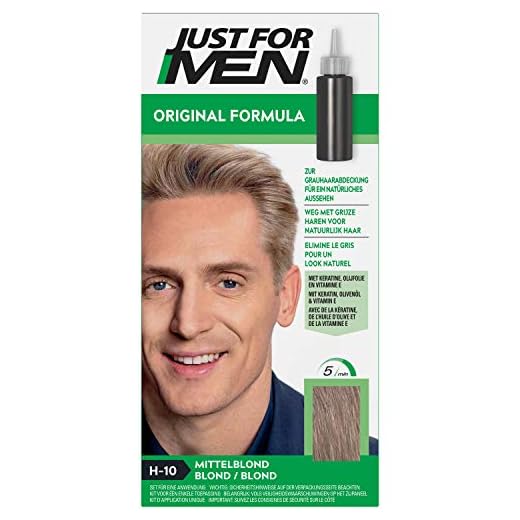 Just for Men - Tintura per capelli biondi, Ripristina il colore originale per un look naturale, Blonde (H10)