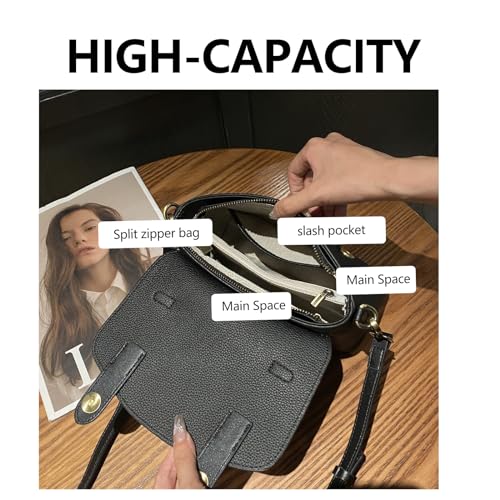 Women's Satchel Handbag – Genuine Top Grain Leather Purse with Top Handle and Adjustable Strap – Elegant Vintage Cambridge Crossbody Bag for Daily & Formal Use - Brown 5