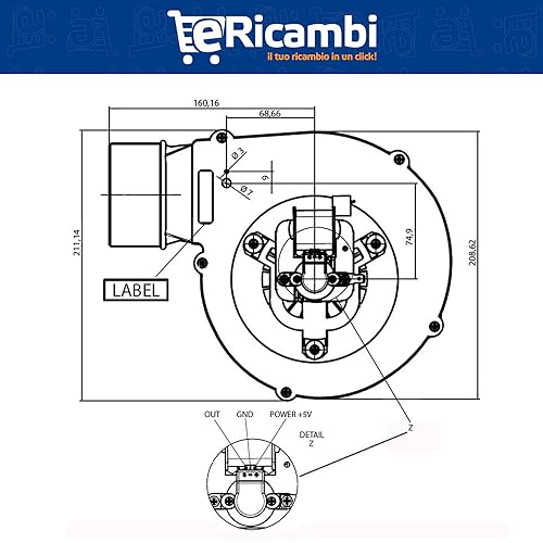 ERicambi, Estrattore Aspiratore Fumi FERGAS VFC1