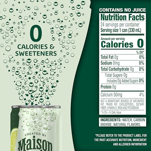 image for Maison Perrier Forever Lime Flavored Sparkling Water, 11.15 Fl Oz Cans