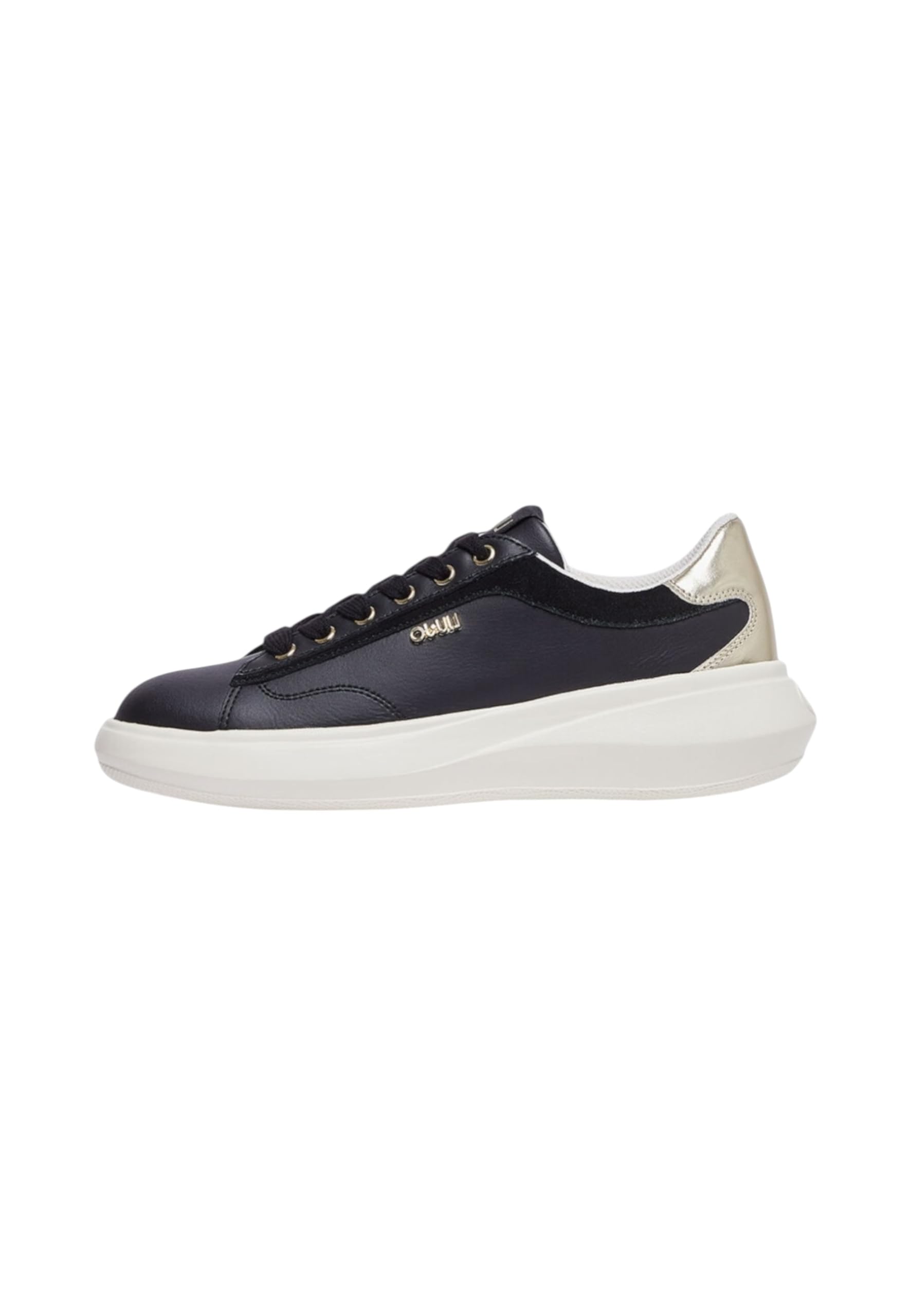 LIU JO BA6069 Casper 01 Black Sneakers per Donna in Pelle Nera con Zeppa