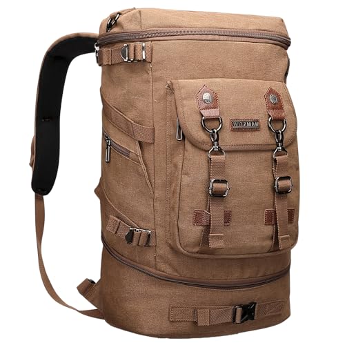 Image of WITZMAN Travel Backpack for Men Canvas Backpack Large Convertible Carry on Luggage Rucksack
