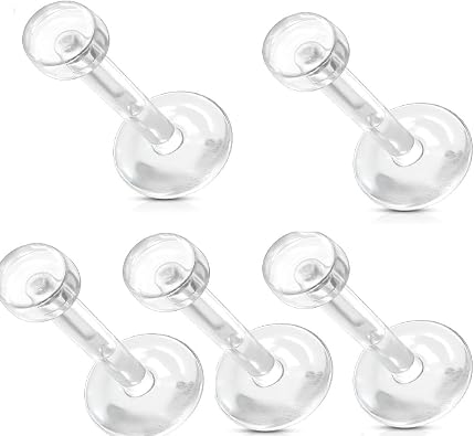 Bio Flex Clear Retainer with 3mm Removable Push-In Top