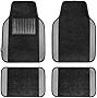 FH Group F14407GRAY Universal Fit Premium Carpet Gray Automotive Floor Mats fits most Cars, SUVs, and Trucks with Driver Heel Pad, Full Set