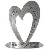 English Pewter Company 10th Tenth Tin Ten Year Wedding Anniversary Heart Keepsake Gift Personalised