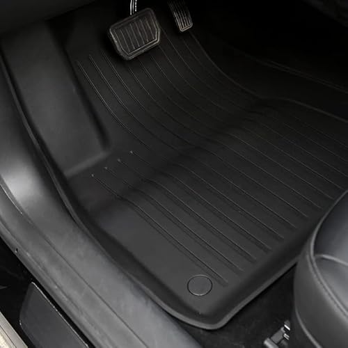 Cyberbeans 6Pcs Floor Mats For Tesla Model 3 (2021-2023) Accessories, Tpe All Weather Anti-Slip Waterproof 3D Front Rear Trunk Cargo Liner Tray Mats #TOP3