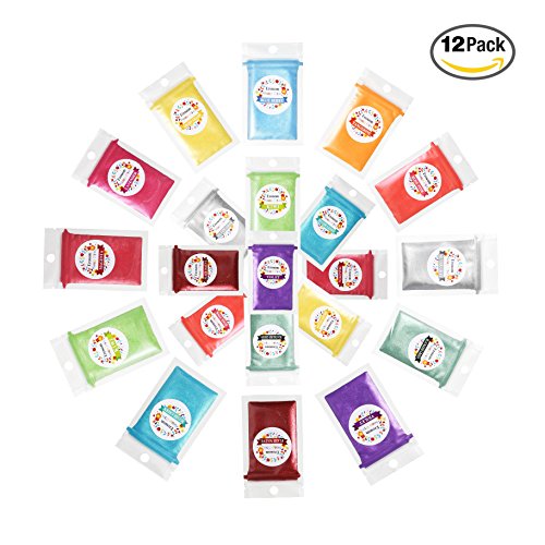 12 Colors Mica Powder Pigments Soap Dye for Soap Coloring - Soap Making Colorants Set - 0.18oz 12 Bags - Skin Safe for DIY Soaps, Bath Bombs, Candle Making, Nail Polishes, Resin Makeup Dye.