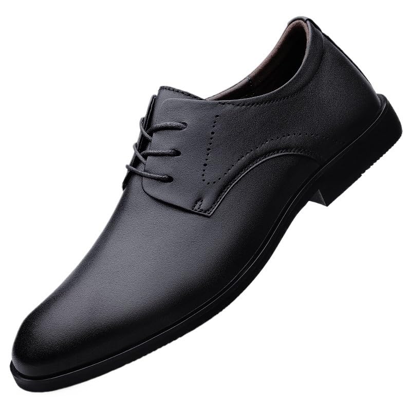 Men's Classic Retro Shoes Mens Square Toe Business Dress Office Leather Shoes Men Fashion Wedding Flats Anti-Slip Low Top Non Slip Prom - Main Image