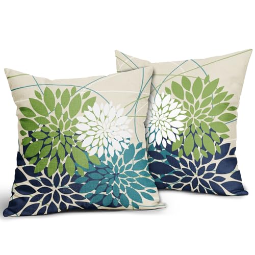 Blue-Green-Teal-Pillow-Covers-18×18-White-Dahlia-Flower-Elegant-Colored-Decorative-Throw-Pillows-Farmhouse-Outdoor-Decor-for-Home-Sofa-Bed-Couch-Modern-Floral-Square-Cushion-Cases-Set-of-2 Blue Green Teal Pillow Covers 18×18 White Dahlia Flower Elegant Colored Decorative Throw Pillows Farmhouse Outdoor Decor for Home Sofa Bed Couch Modern Floral Square Cushion Cases Set of 2