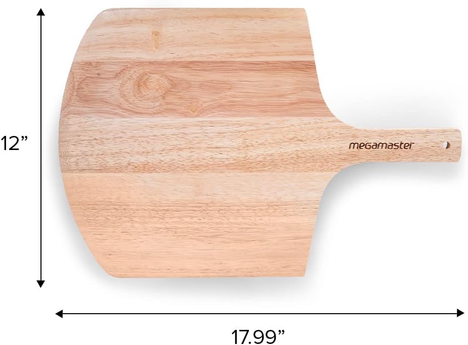 Eco-Friendly Bamboo Wooden Pizza Peel and Serving Board