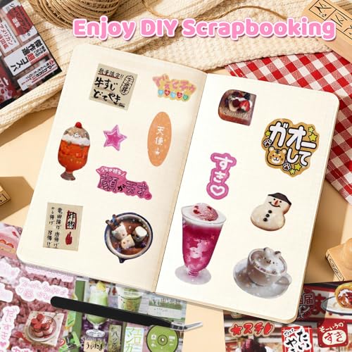 Image of 1300Pcs Cute Scrapbook Stickers Travel Y2k Japanese Sticker Book for Adult Kawaii Korean Stickers for Journaling Heisei Retro Aesthetic Sticker Manga Style Decor for DIY Crafts Junk Journal Gifts Tale