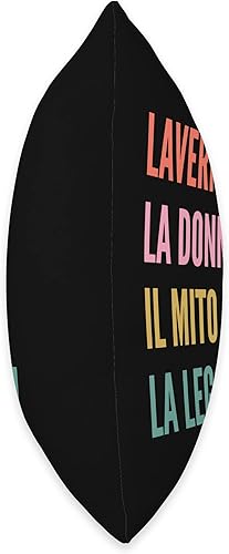 Miniatura 2 de Disegni Di Nomi Italiani Divertenti Per Laverne Funny Italian First Name Design-Laverne Throw Pillow 16x16 Multicolor