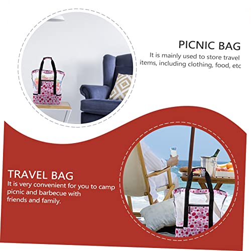 VALICLUD Armazenamento De 2 Peças Reutilizável Ultra Rosa Térmico Viagem De Almoço Bolsa De Viagem P