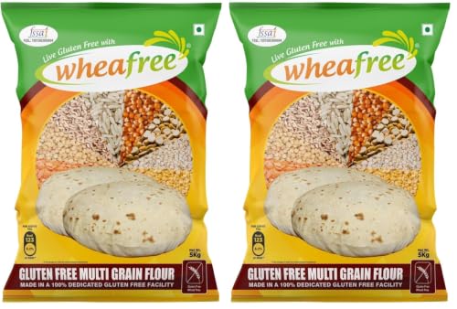 Image of Wheafree Multigrain Gluten Free Atta (5Kg) (Pack of 2) | Soya Free | Lactose Free | Easy to Digest | Suitable for Celiacs | Healthy and Tasty | Vegetarian