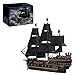 Produktbild KAROON Technik Großer Kriegsschiff-Baukasten, Black Pearl Piratenschiff Serie Bauklötze Set, Kompatibel mit Lego (5266PCS)