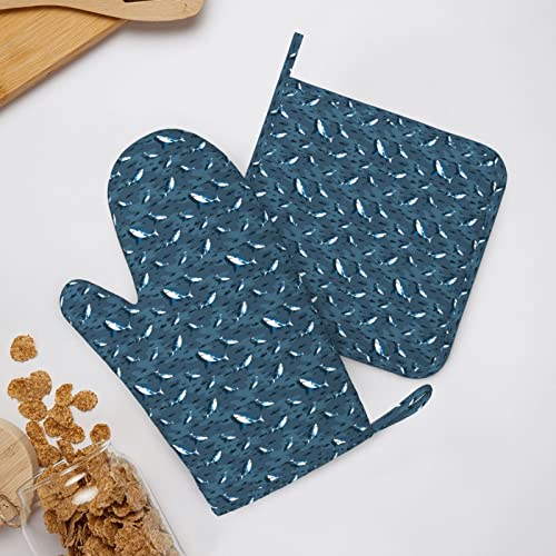 Christmas Oven Mitts(Right Hand) Heat Resistant Sets,Vintage Reindeer Rococo,Kitchen Oven Glove High Heat Resistant With Non-Slip Silicone Surface For Cooking,Green #TOP6